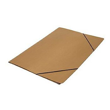 CARPETA 3 SOLAPAS C/ ELASTICO PRESP. MARRON OFICIO