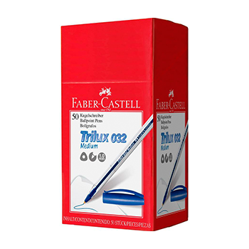 BOLIGRAFO FABER TRILUX  CAJA X 50 ud
