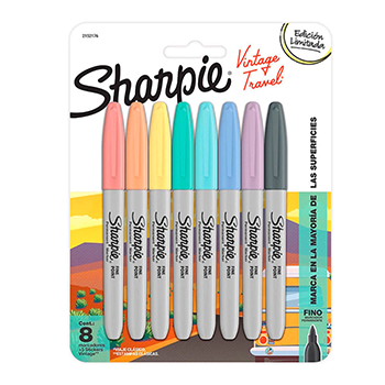 MARCADOR SHARPIE SET VINTAGE X 8 U.