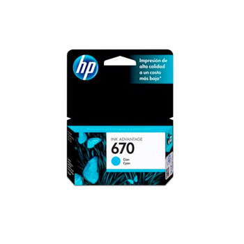 CARTUCHO ORIGINAL HP  CZ114A   ( 670 ) CYAN
