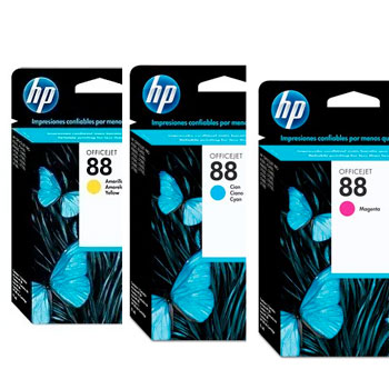 CARTUCHO ORIGINAL HP C9391AL (88) CYAN/MAGENTA/AMARILLO (OFERTA)