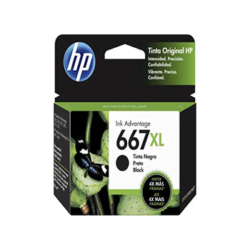 CARTUCHO ORIGINAL HP 667 XL NEGRO