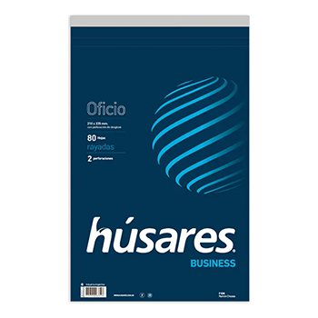 BLOCKS HUSARES OFICIO PEGADO 80 HOJAS