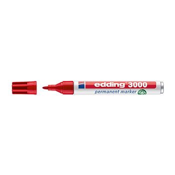 Marcador Edding 3000 permanente rojo