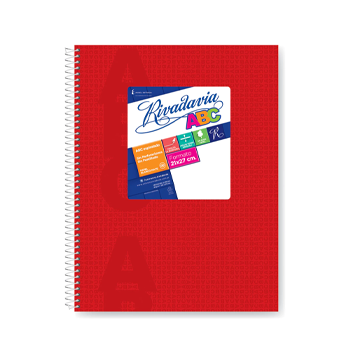CUADERNO RIVADAVIA ABC  CON ESPIRAL 60 HOJAS 