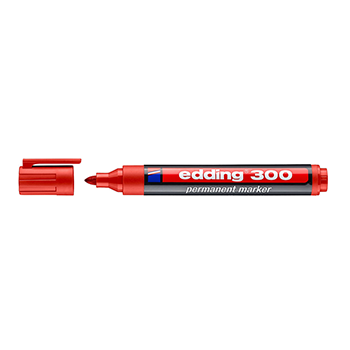 Marcador Edding 300 Permanente rojo 