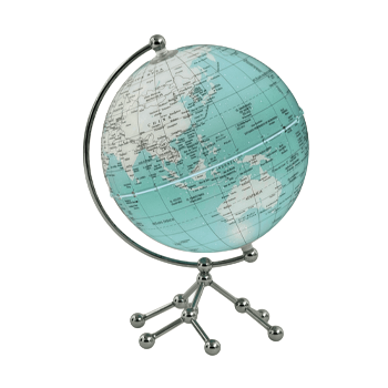 GLOBO TERRAQUEO 20CM B/MAD-CR C LUZ