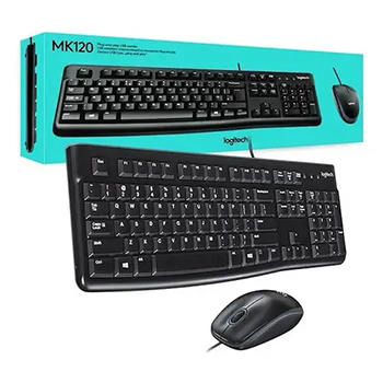 TECLADO LOGITECH MK 120 CON CABLE (COMBO)