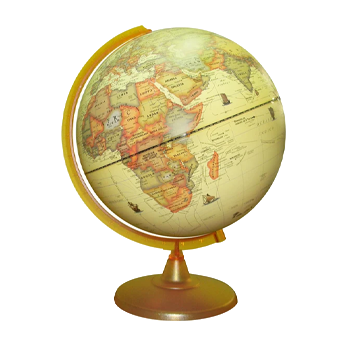 GLOBO TERRAQUEO ANTIG/CLAS/CROM 30CM B/ PLST, 