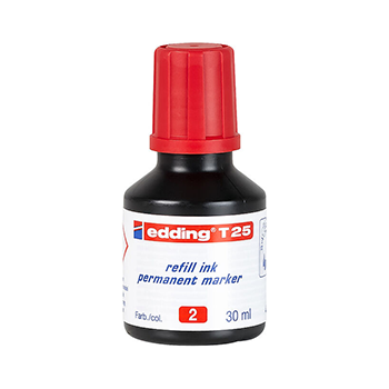 Edding T 25 recarga marcador permanente rojo 